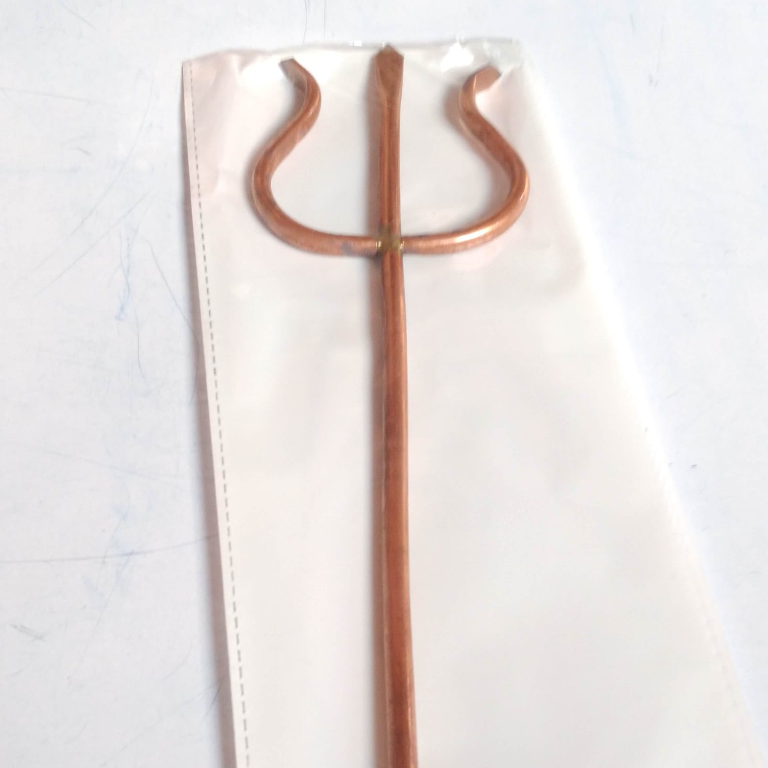 Silver and Copper Metal Trishul 6 to 18 inches