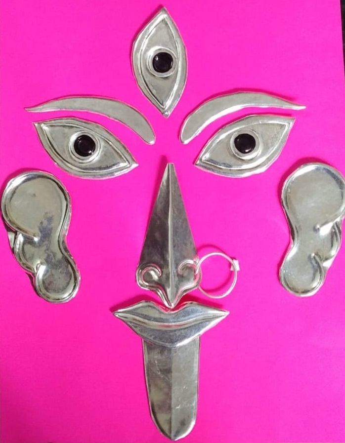 Very Big Maa Kali face with Murthy Eyes Ears Nose